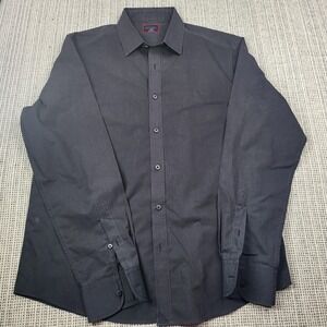 UNTUCKit Shirt Mens Large Gray Long Sleeve Button Front Wrinkle Free Casual